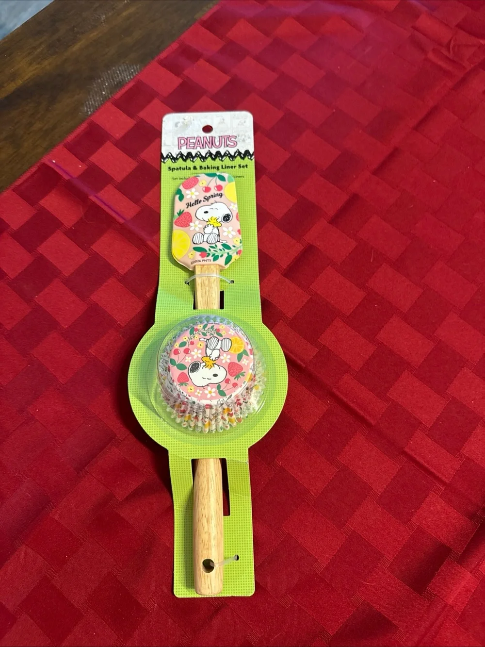 Peanuts Snoopy Spatula & Cupcake Liner Set - Pink Floral